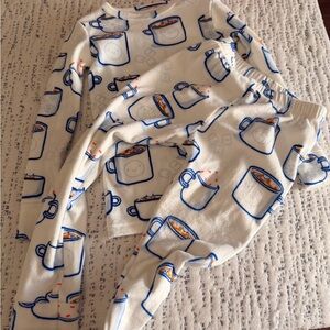 Cat & Jack Cream Pajama Set with Mug Print